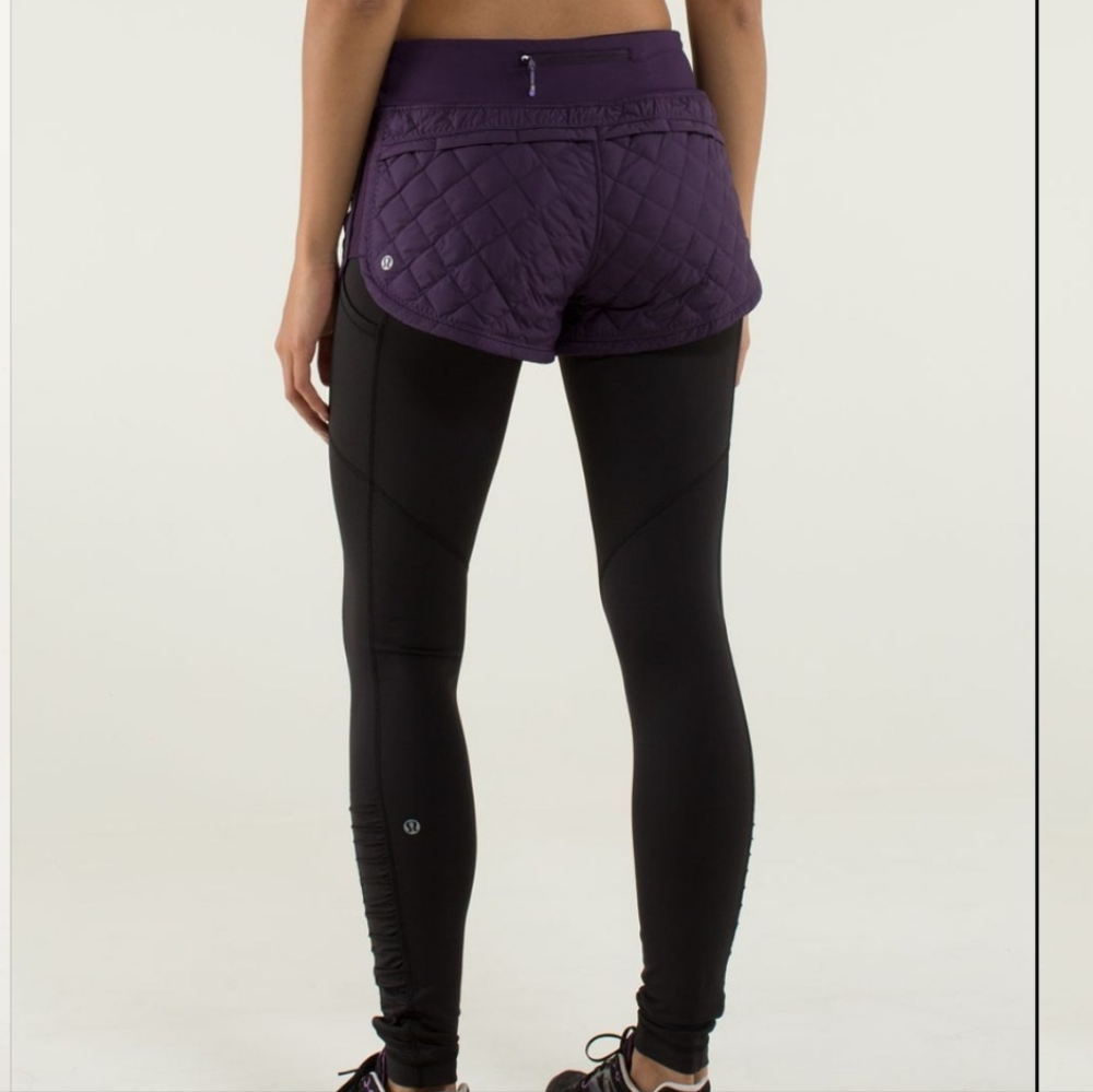 Lululemon Hot Cheeks Purple Quilted Shorts